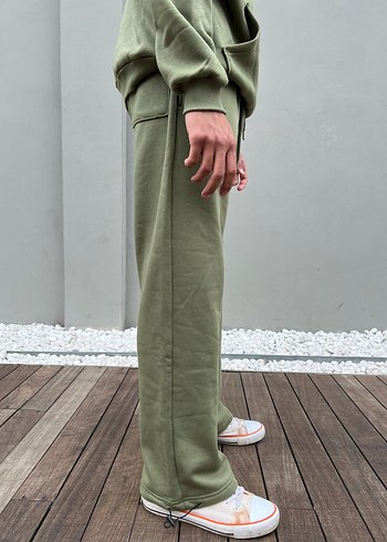 Haki Oversize Unisex Eşofman Altı - Görsel 2