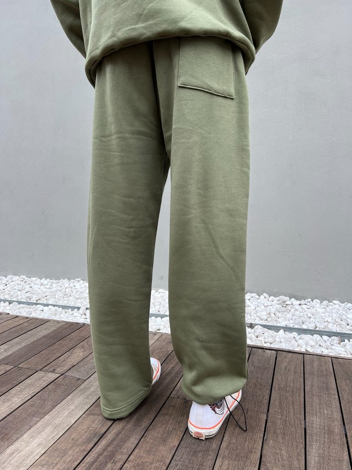 Haki Oversize Unisex Eşofman Altı - Görsel 5