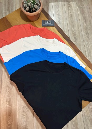 Siyah Basic Kalıp Unisex Tişört - Görsel 5