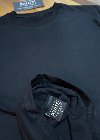 Siyah Basic Kalıp Unisex Tişört - Görsel 3