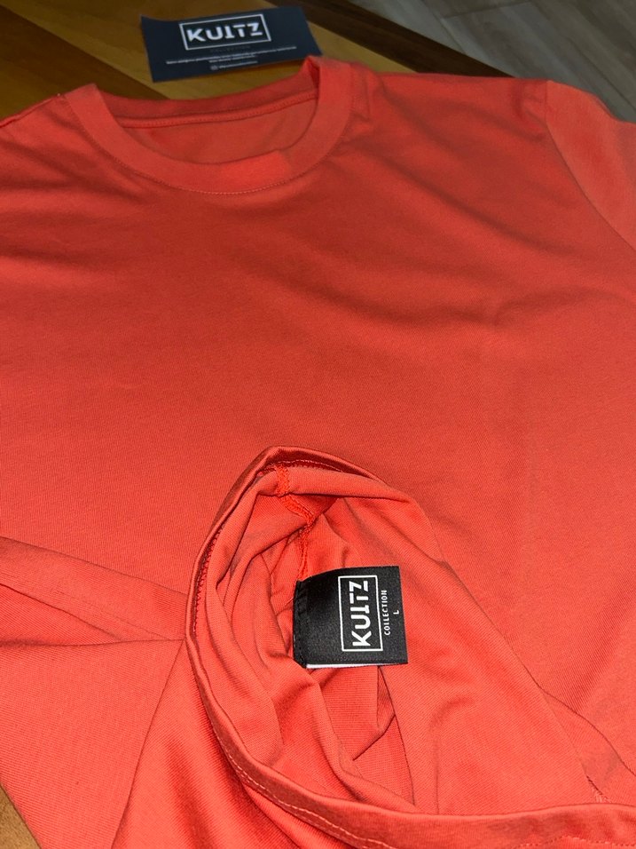 Orange Basic Kalıp Unisex Tişört - Görsel 2