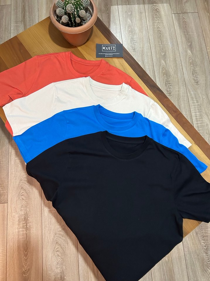 Orange Basic Kalıp Unisex Tişört - Görsel 3