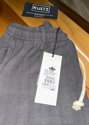 Haki Modern Keten Pantolon Yüksek Kalite - Görsel 4