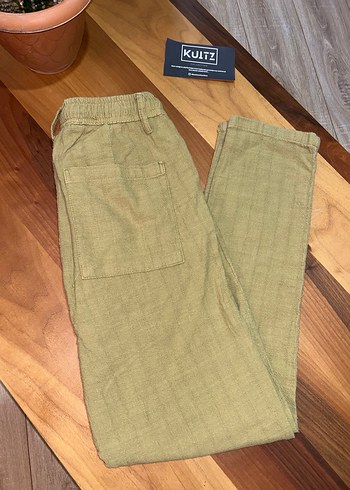 Haki Modern Keten Pantolon Yüksek Kalite - Görsel 8