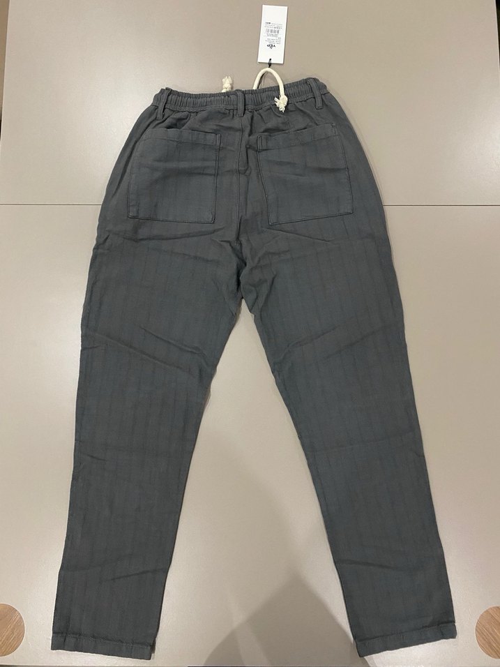 Haki Modern Keten Pantolon Yüksek Kalite - Görsel 2