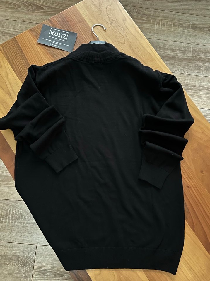 BOSS Hugo Erkek Siyah Casual Boğazlı Sweatshirt - Görsel 4