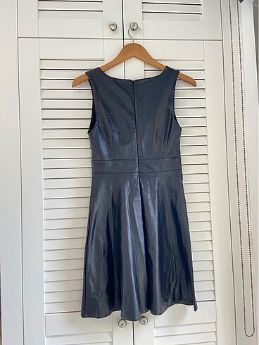 BSL FASHION BSL Bel Dekolteli Siyah Kloş Elbise