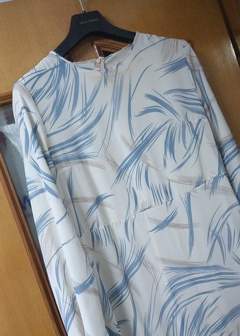 Mavi Uzun Salaş Bohem Elbise - Görsel 3