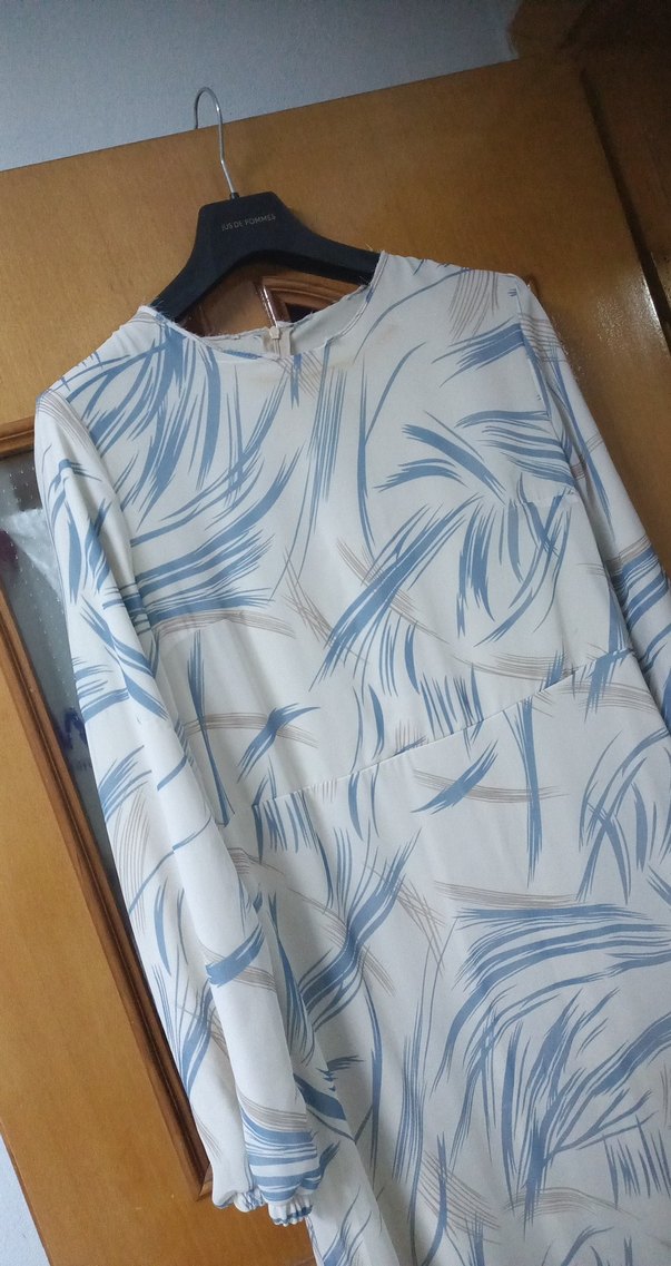 Mavi Uzun Salaş Bohem Elbise - Görsel 3