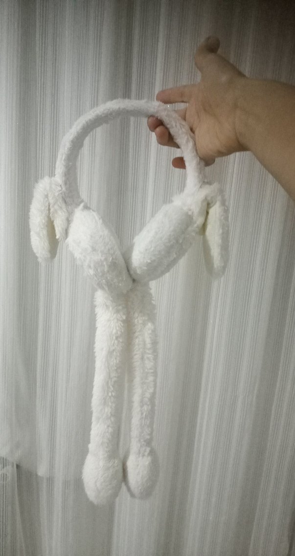 Beyaz Kürklü çocuk kulaklık - Görsel 3