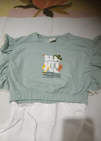 Bebek Kız Pastel Renkli Fırfırlı Takım - Görsel 2