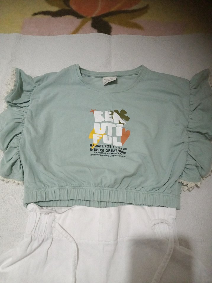 Bebek Kız Pastel Renkli Fırfırlı Takım - Görsel 2