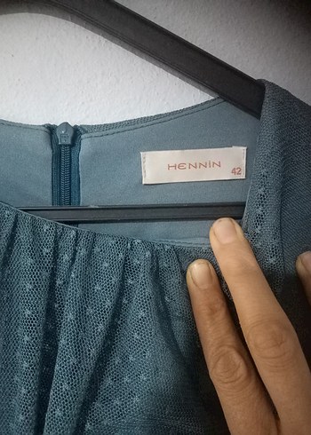 Gri Uzun Pilili tül Elbise - Görsel 4