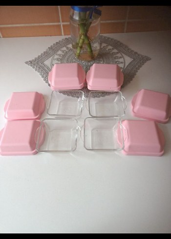 Pastel Pembe Kapaklı Saklama Kapları Seti - Görsel 2