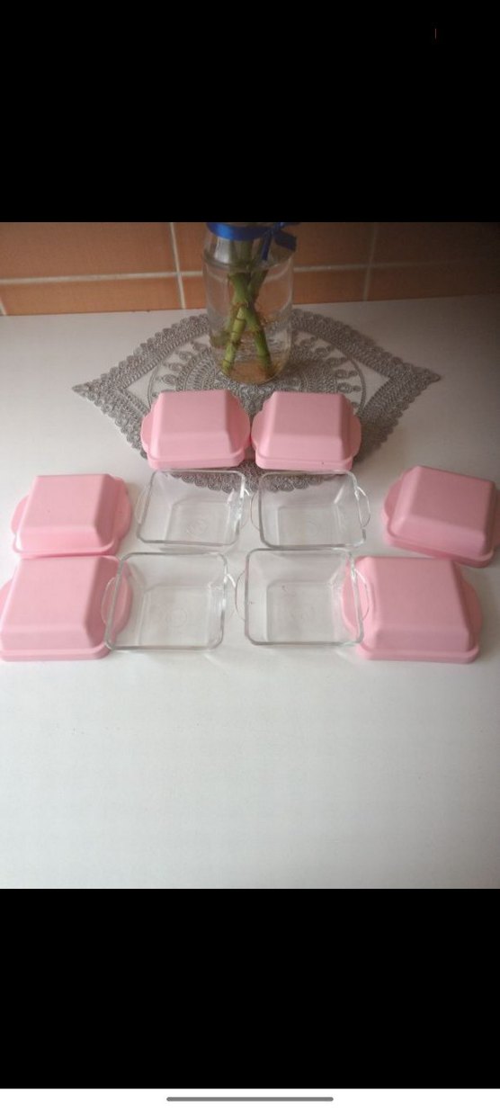 Pastel Pembe Kapaklı Saklama Kapları Seti - Görsel 2