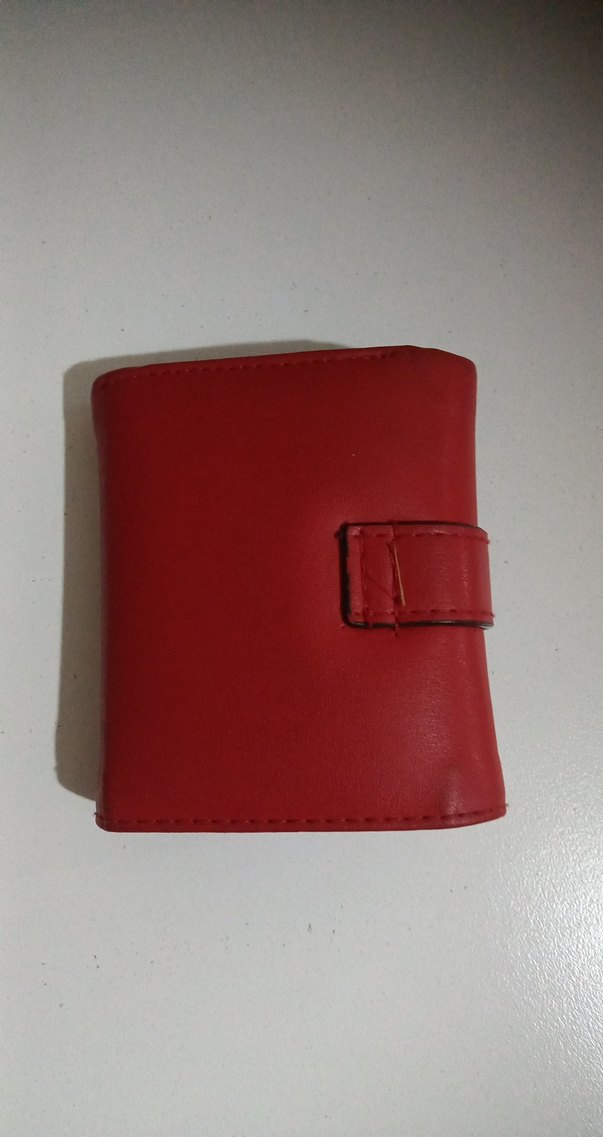 Kırmızı Deri Kadın Cüzdanı Tokalı - Görsel 5