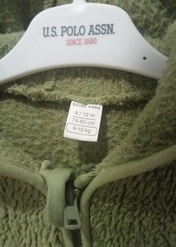 Erkek Çocuk Kapüşonlu Yeşil Peluş Mont - Görsel 3