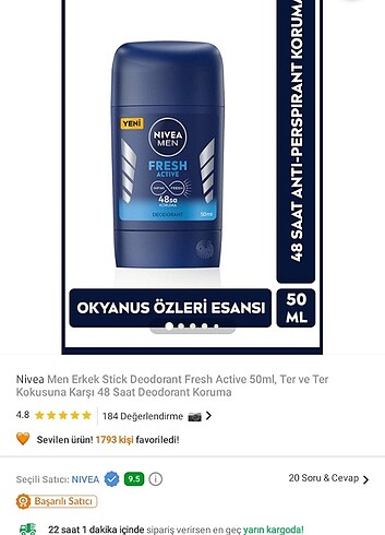 Nivea man roll-on stick