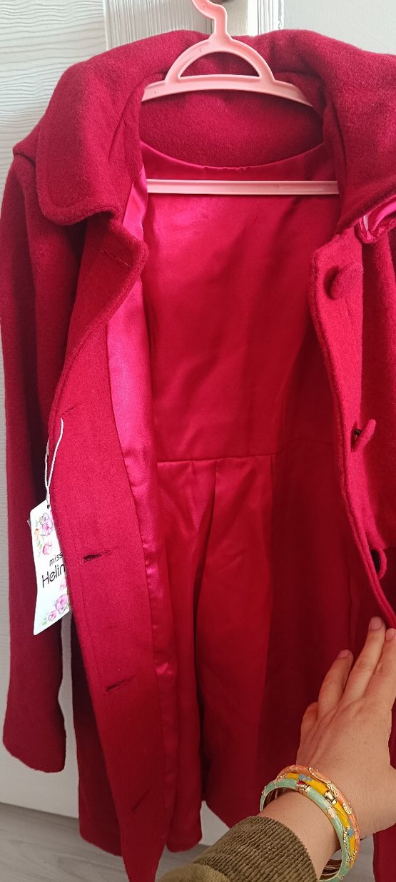 Kırmızı çocuk  Kaban - Görsel 3