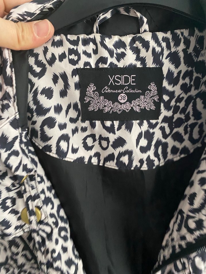 Düğmeli Leopar Desenli Midi Kadın Ceket - Görsel 2