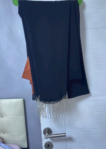 Parlak Zincir Detaylı Siyah Kadın El Zinciri - Görsel 2