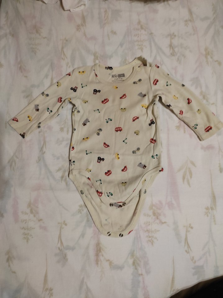 Krem Baskılı Uzun Kollu Bebek Body - Görsel 2