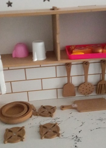 Beyaz Ahşap Çocuk Oyun Mutfak Seti - Görsel 2