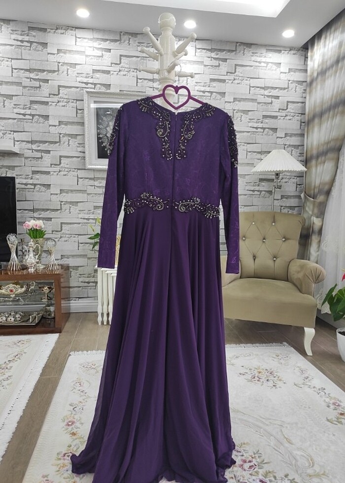 Mor Tesettür Abiye - Görsel 2