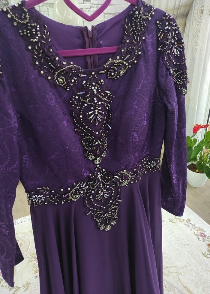 Mor Tesettür Abiye - Görsel 3