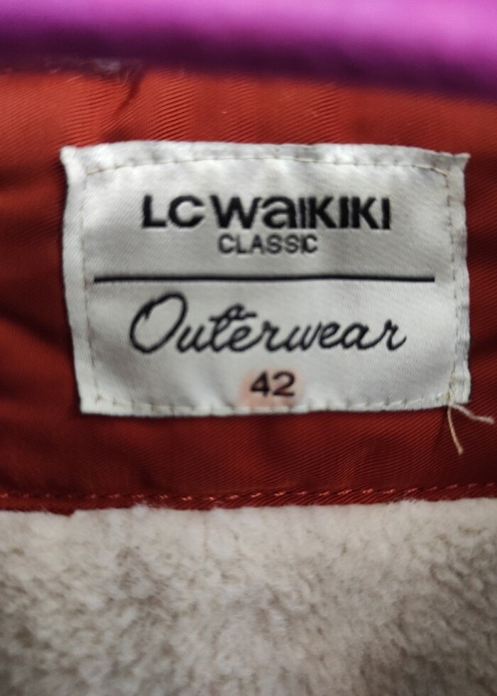 Turuncu İçi Yünlü Mont - Görsel 3