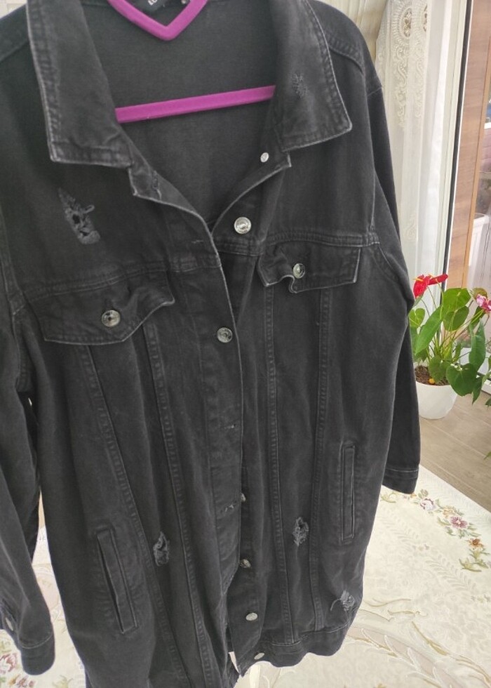 Uzun Kot Ceket Siyah  - Görsel 3