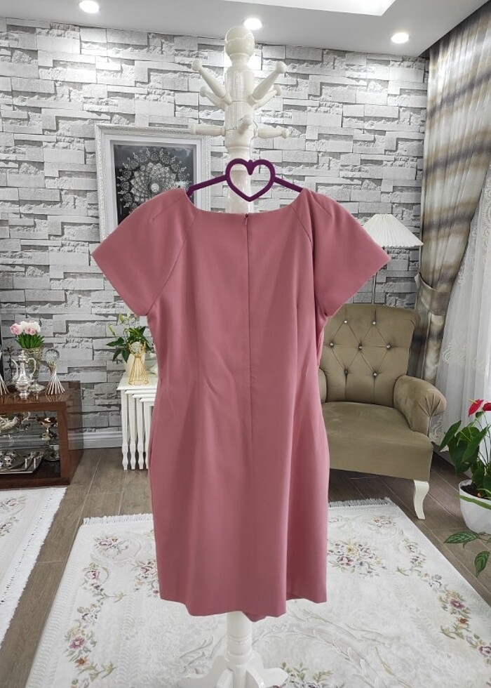 Toz pembe elbise - Görsel 2