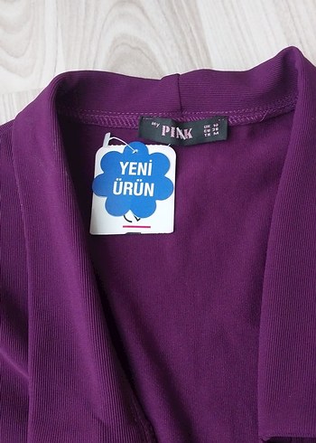 Mor Kadın Midi Boy Hırka - Görsel 2