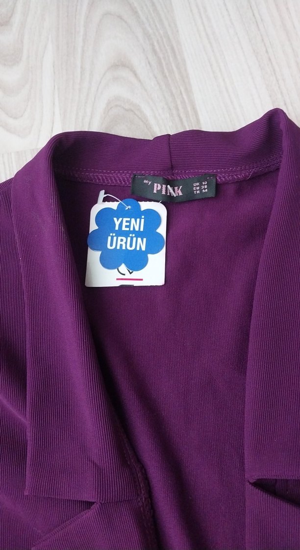 Mor Kadın Midi Boy Hırka - Görsel 2