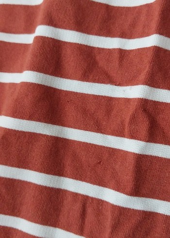 Kahverengi Çizgili Uzun Kollu Tunik - Görsel 3