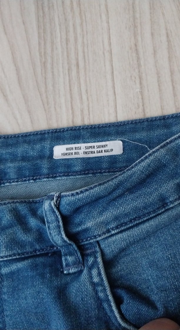 Mavi Midi Boy Rahat Kesim Kadın Kot Pantolon - Görsel 3