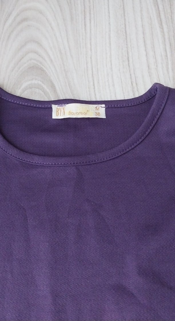 Mor Uzun Kollu Tunik Takım - Görsel 2