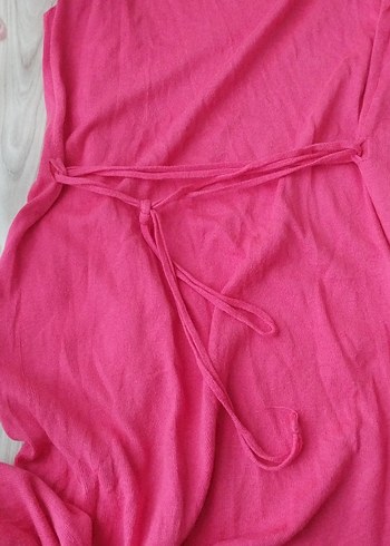 Pembe Kolsuz Drapeli Yelek - Görsel 2