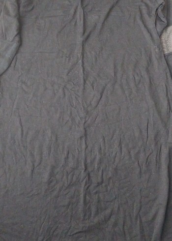 Siyah Rahat Penye Kumaş Uzun Kollu Tunik - Görsel 2