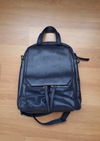 U.S Polo Assn. Sik Lacivert Deri Sirt Cantasi