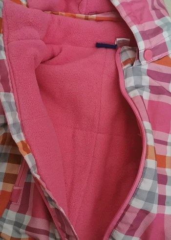 Kapüşonlu Fermuarlı Kız Bebek Kar Tulumu - Görsel 3