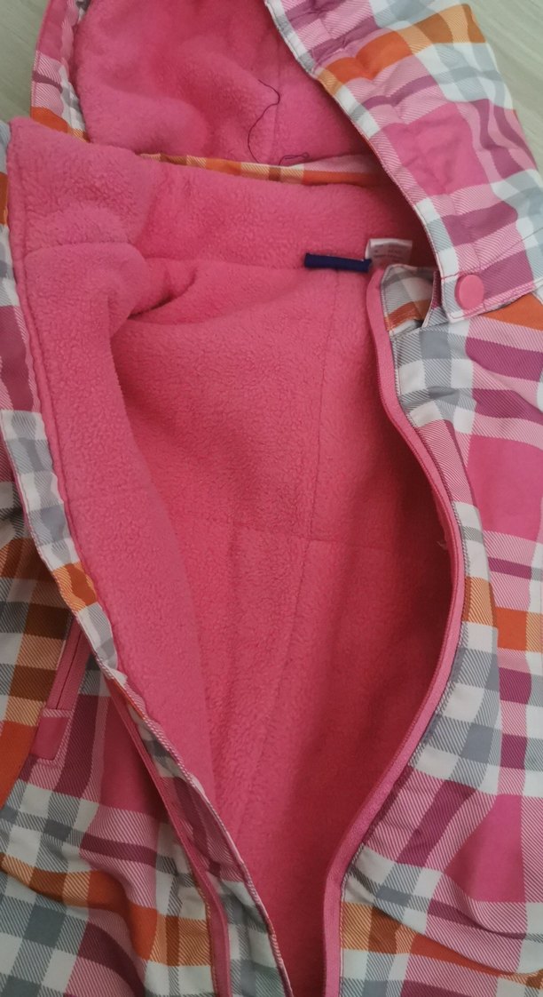 Kapüşonlu Fermuarlı Kız Bebek Kar Tulumu - Görsel 3