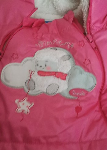 Renkli Baskılı Pembe Bebek Kız Tulumu - Görsel 2