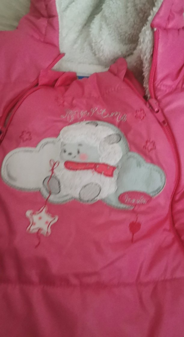 Renkli Baskılı Pembe Bebek Kız Tulumu - Görsel 2