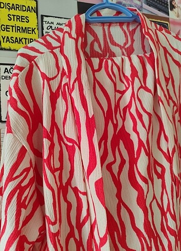 Pembe desenli kimono takım 