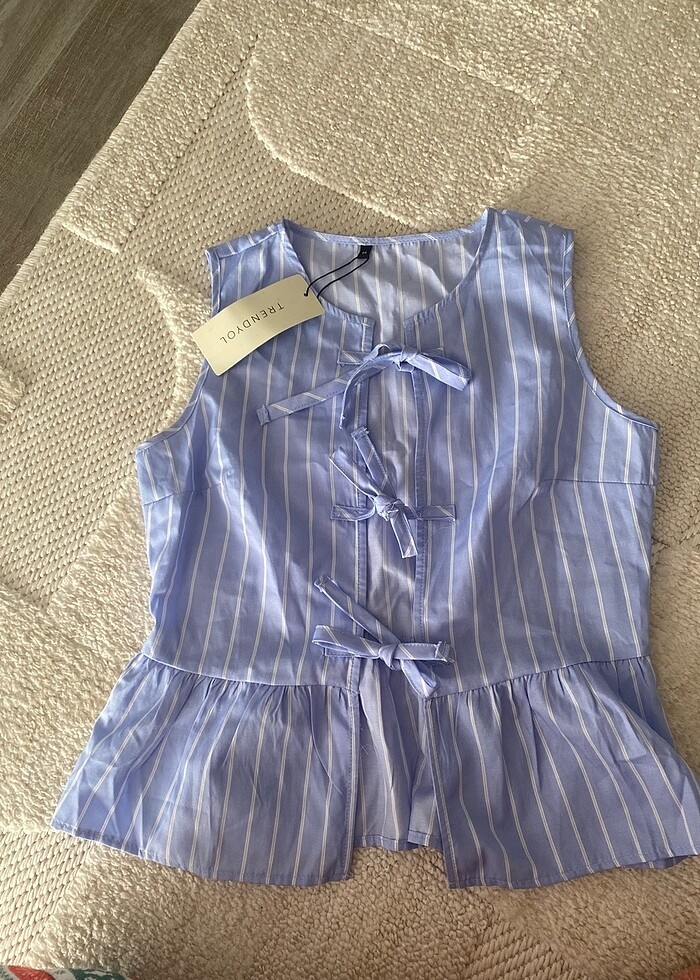 Mavi çizgili Gömlek - Görsel 2