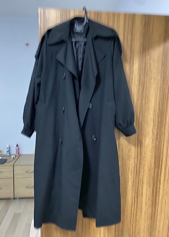 Suud Collection SUUD Siyah Uzun Kadın Trençkot