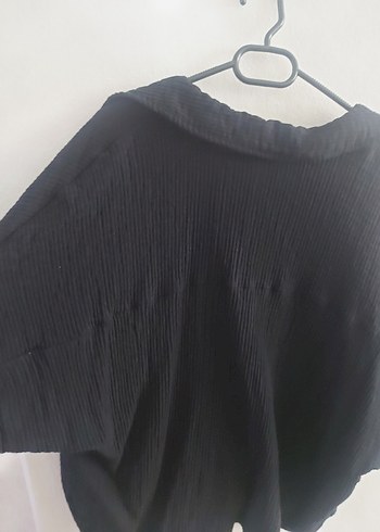 LC Waikiki Siyah V Yaka müslin Kadın Gömlek %99 pamuk