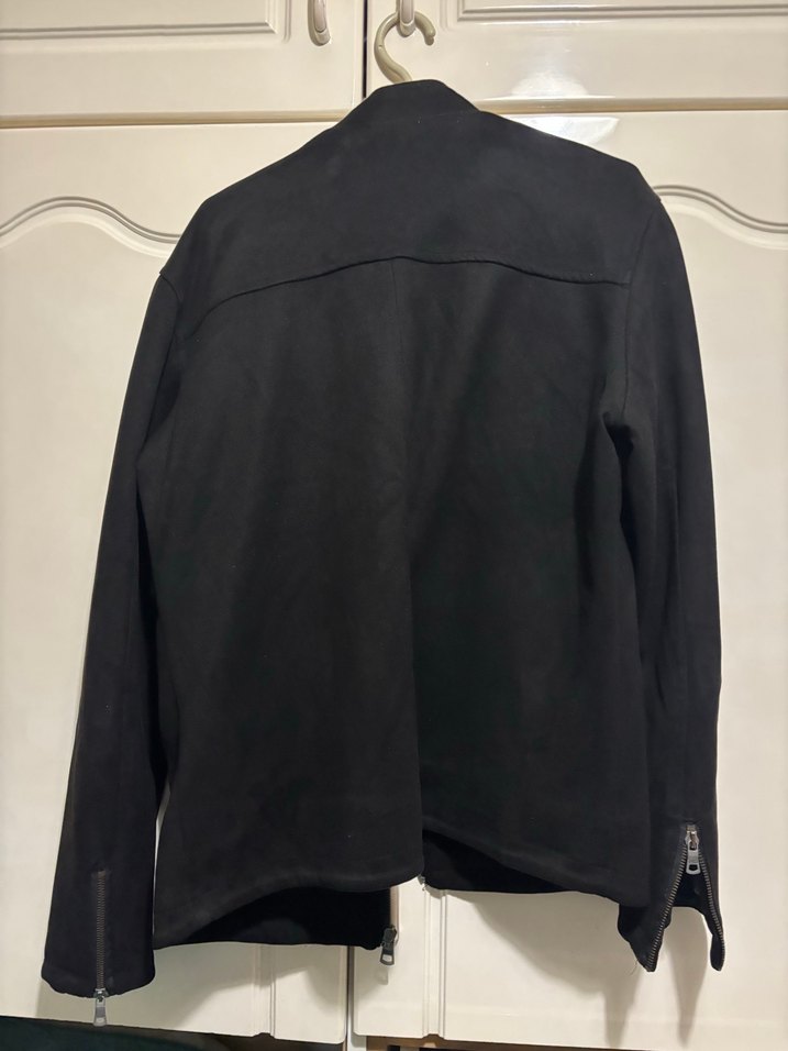 Siyah Süet Biker Ceket - Görsel 2