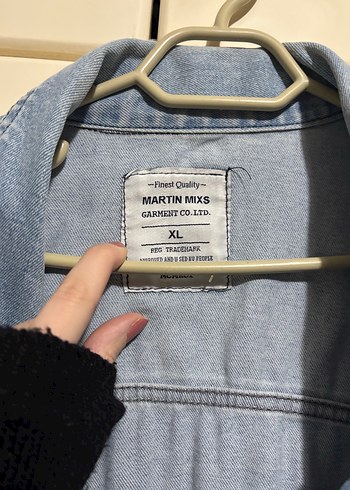 Erkek  Mavi Denim Ceket, Düğmeli, Salaş Kesim - Görsel 2